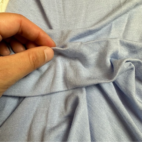 Athleta blue gathered jersey knit tank top - Picture 4 of 8